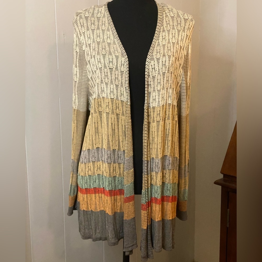 NIC+ZOE 4-Way Lightweight Silk Convertible Cardigan Southwest